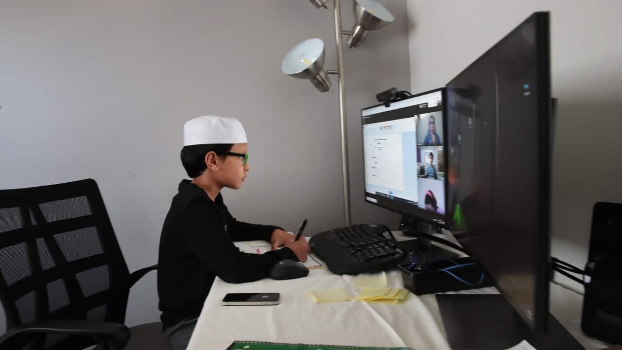 School Children Take Part In Remote Learning During Coronavirus Pandemic