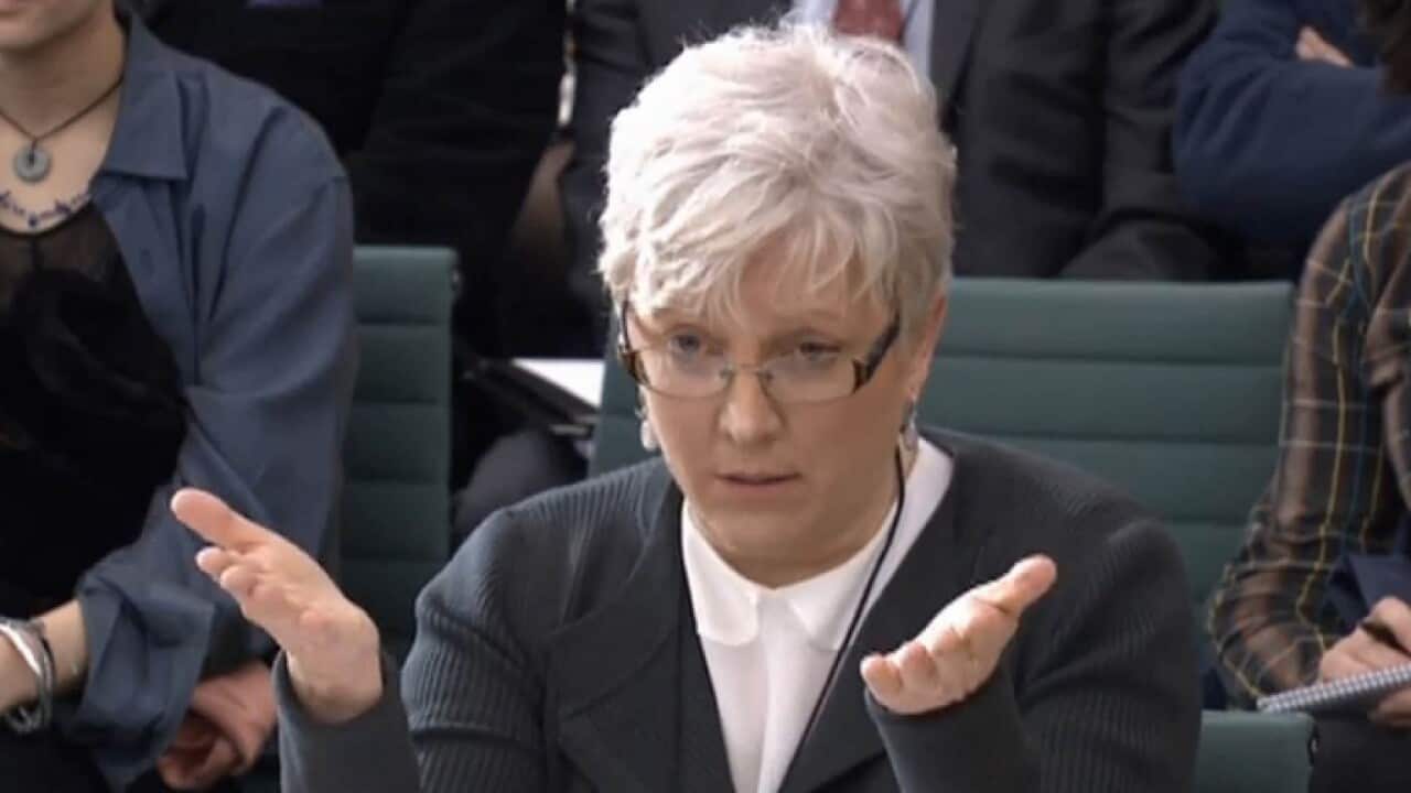 Journalist Carrie Gracie gives evidence to the Digital, Culture, Media and Sport Committee in London