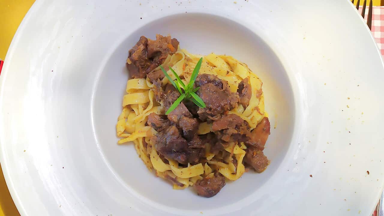 Le pappardelle al cinghiale.