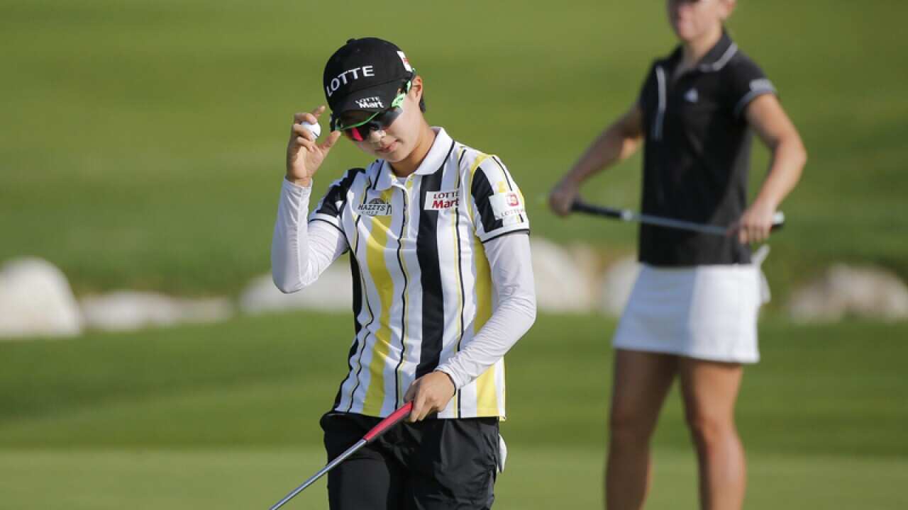 Hyo-Joo Kim on the golf course.
