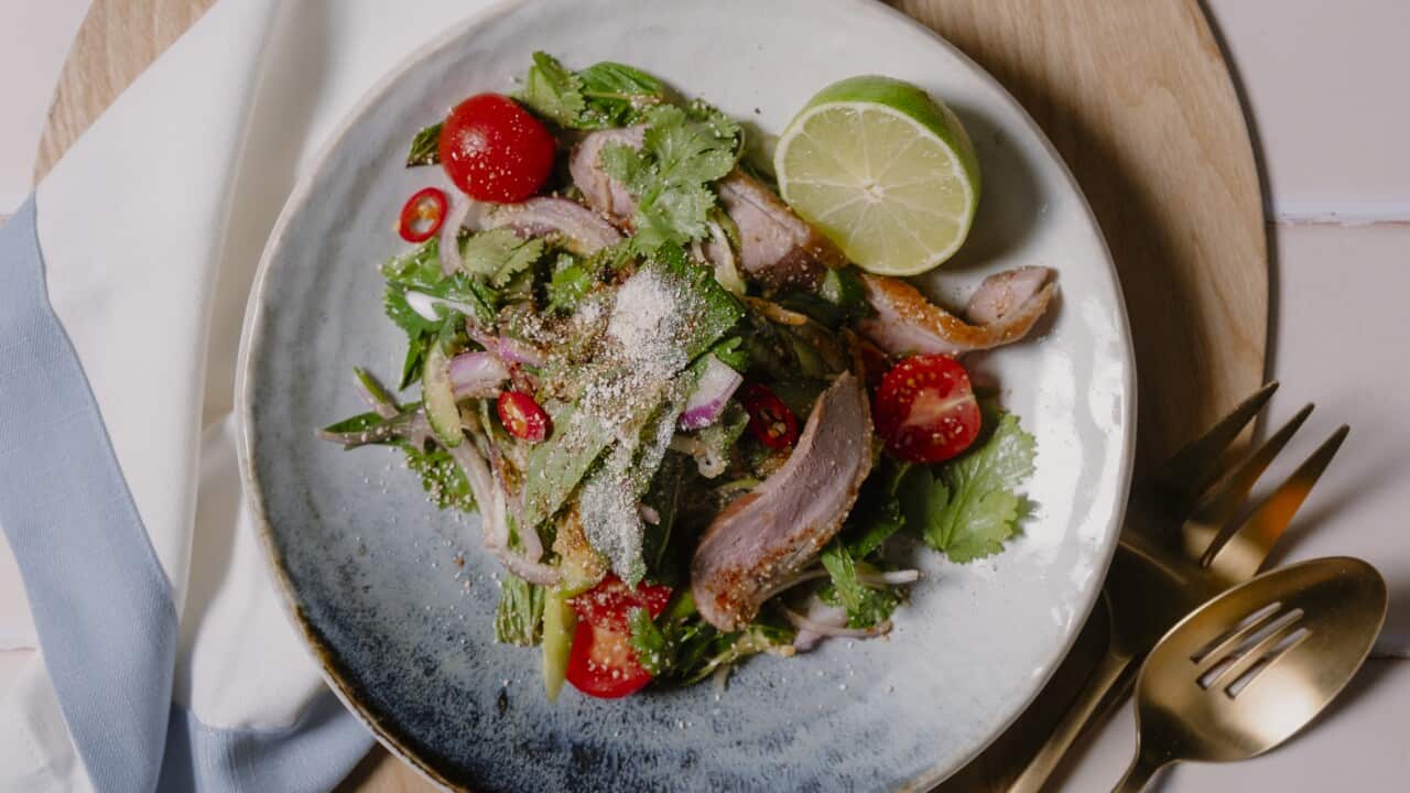 Waterfall duck salad