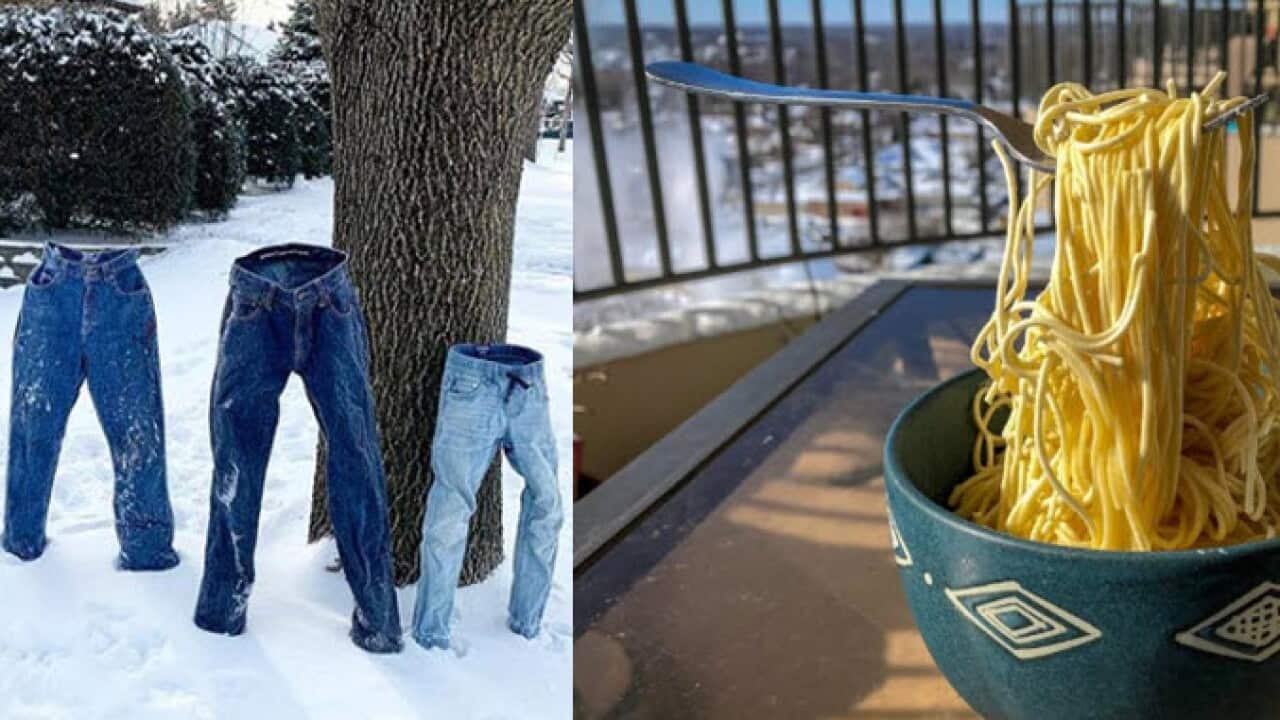 Chicago residents have taken to social media to show how cold it is. 