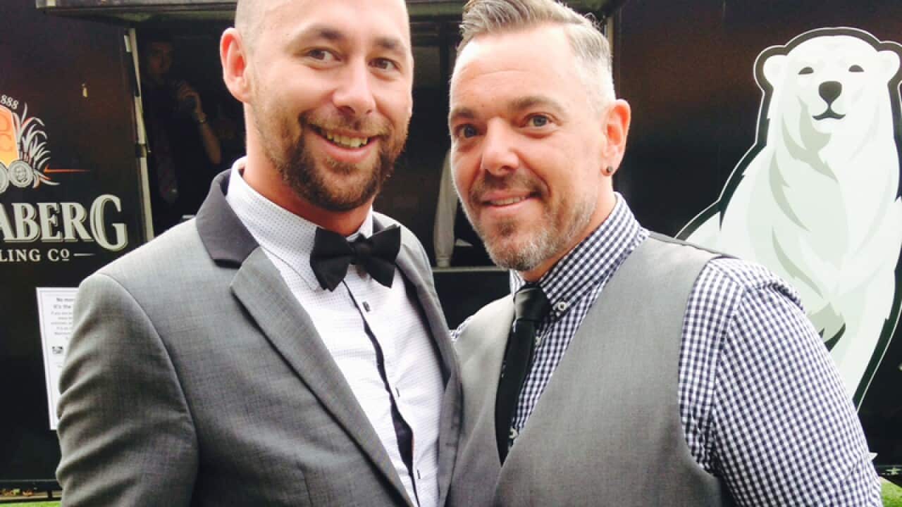 Cam Christian (L) and his partner Paul Gilmour