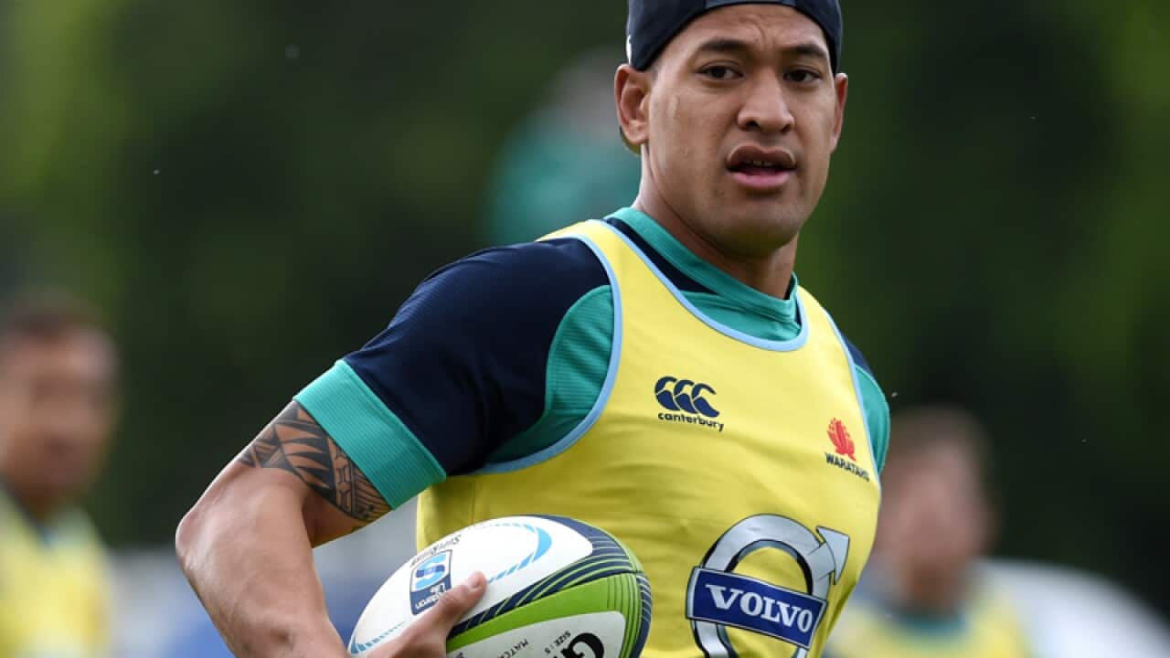 Waratahs Super Rugby player Israel Folau.