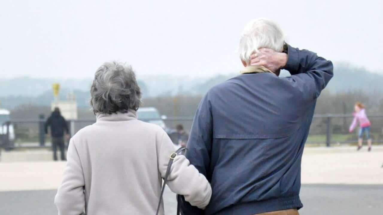 An elderly couple