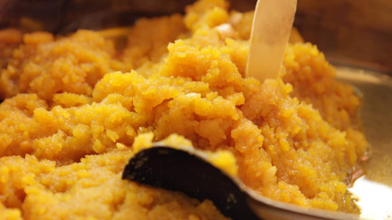 Close-up Of Indian Sweet Food Halwa