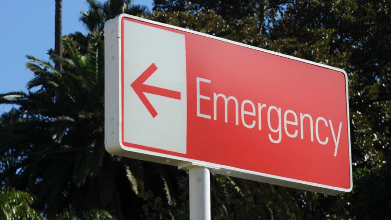 An emergency department sign