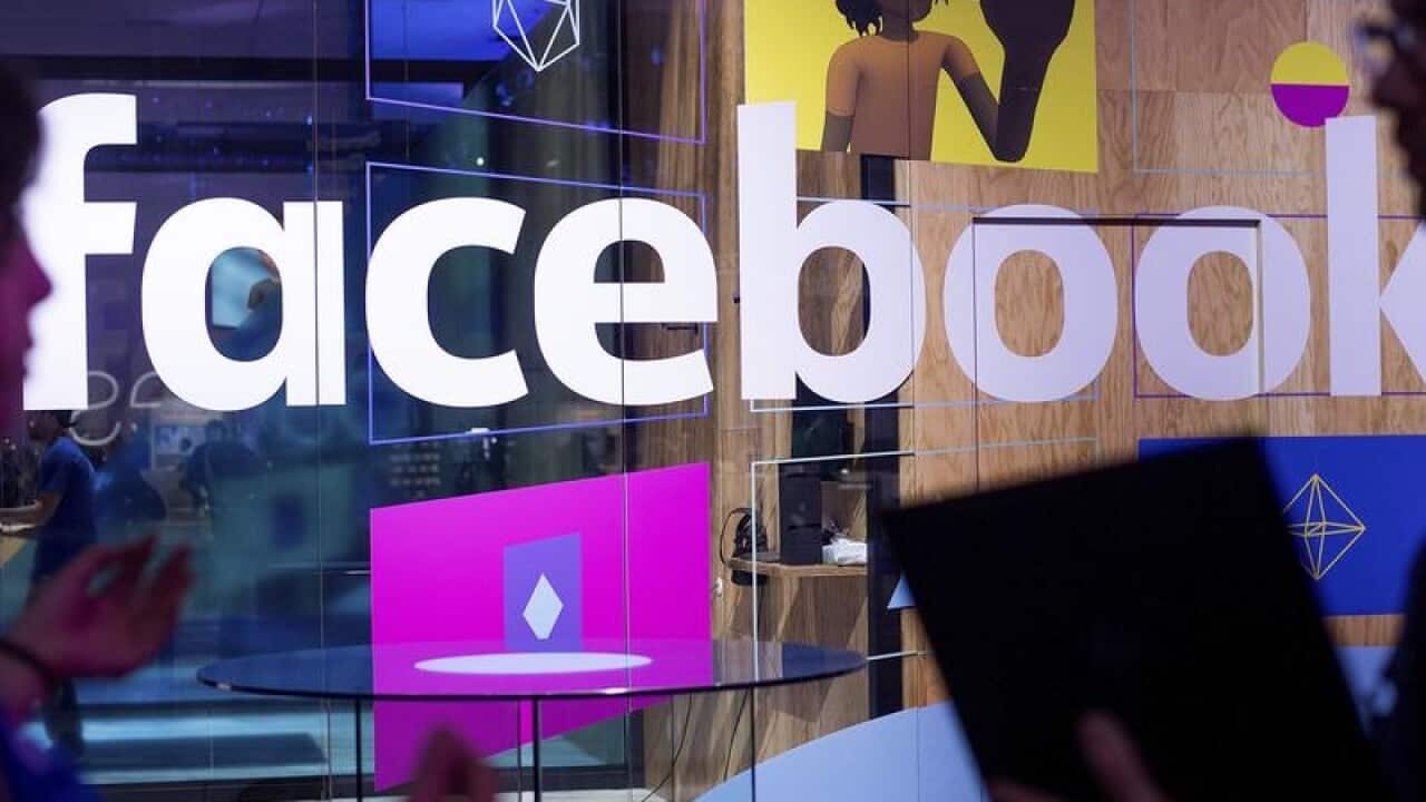 Facebook signage at a developers conference
