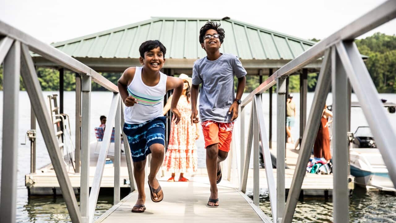 Children on a holiday