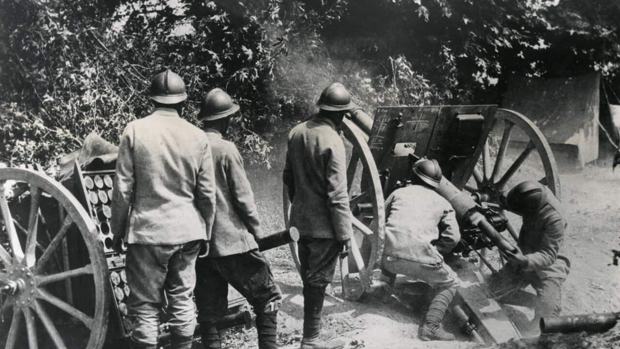 French gunners in Battle of Doiran, Macedonia, WW1