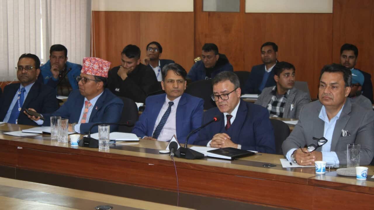 A joint press meet held by Nepal's Ministry of Foreign Affairs and Non-Resident Nepali Association (NRNA) representatives in Kathmandu.