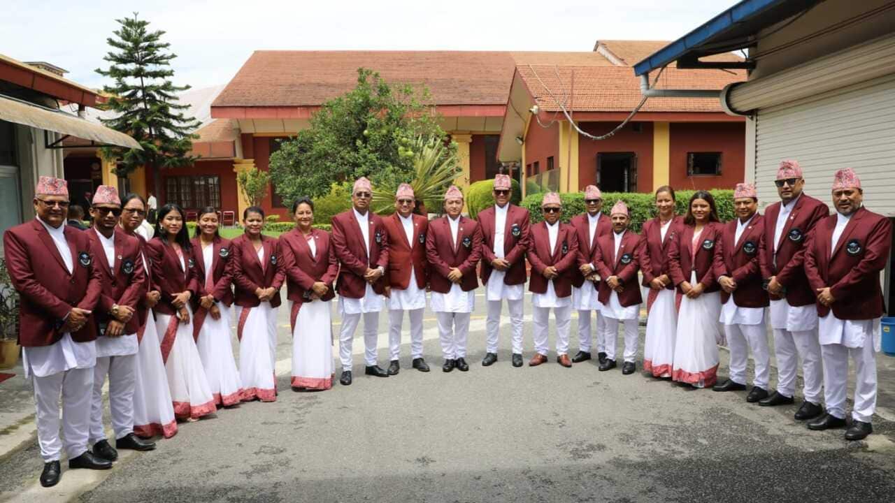 Nepal's team for the Paris 2024 Olympics.