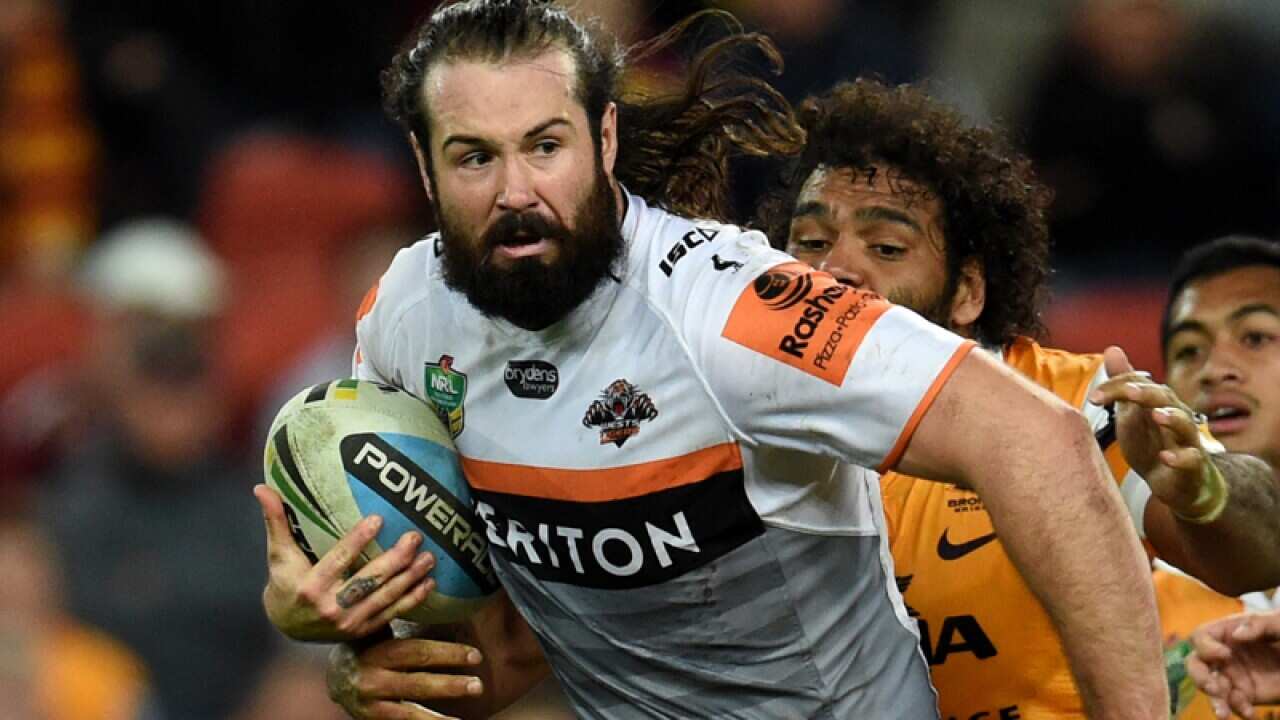 Aaron Woods of the Wests Tigers
