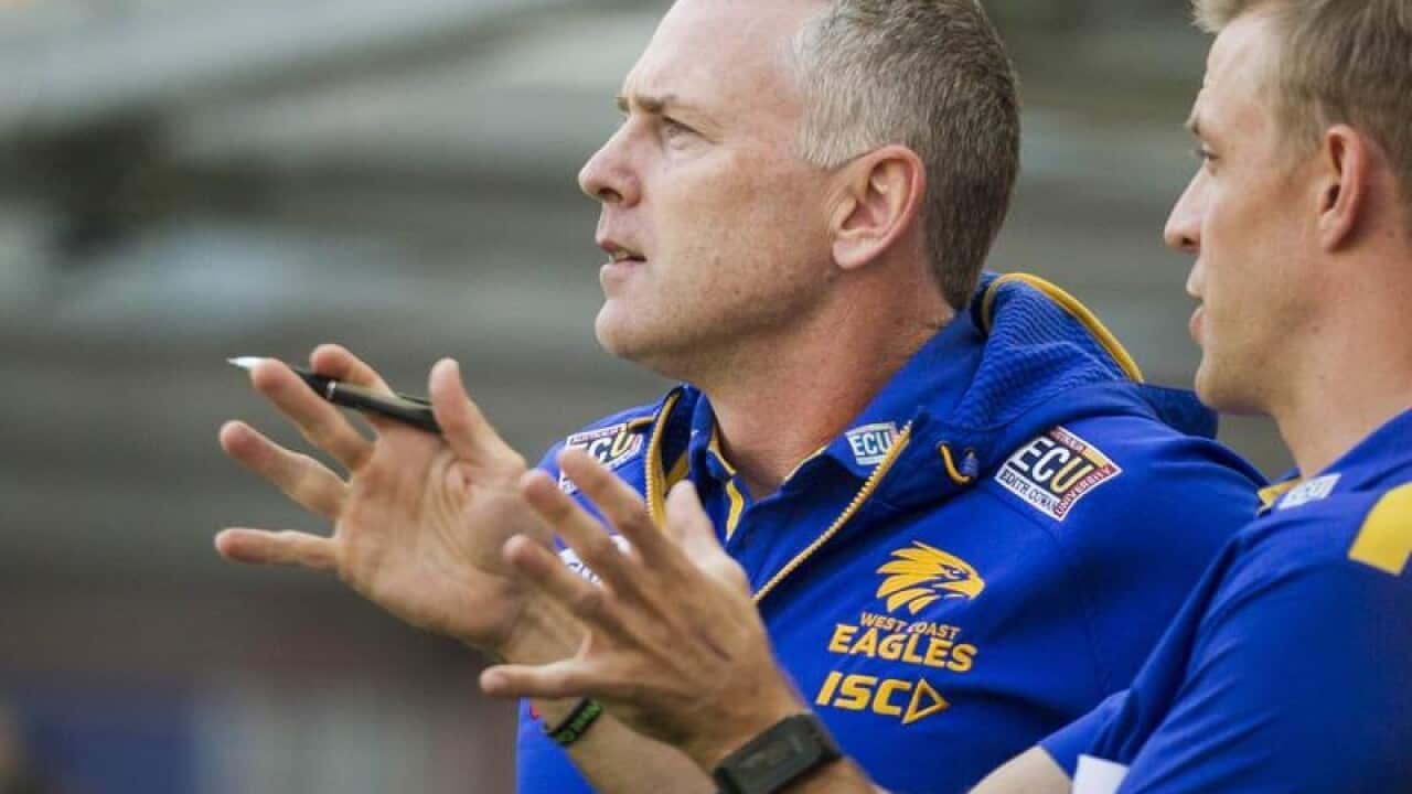 Eagles coach Adam Simpson.