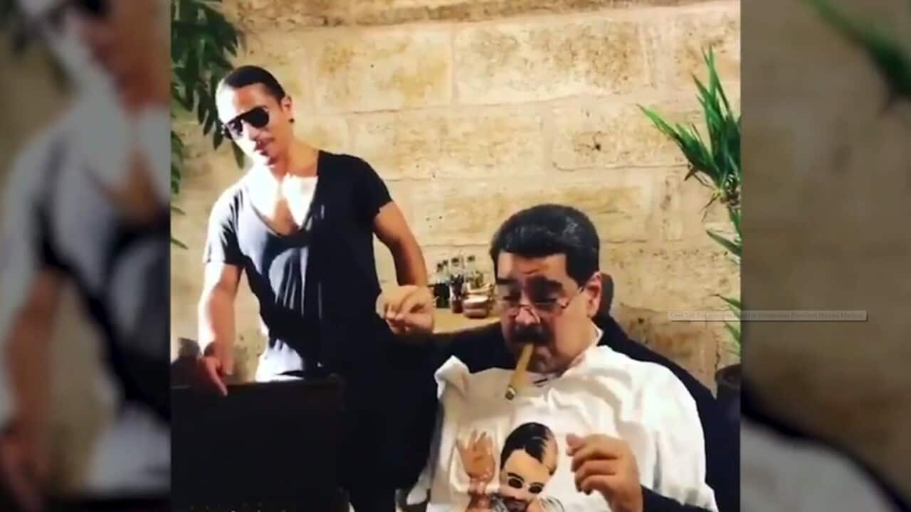 The Miami Herald saved the controversial video of Salt Bae (pictured left) and Venezuelan President Nicolas Maduro (pictured right). The Miami Herald saved the controversial video of Salt Bae (pictured left) and Venezuelan President Nicolas Maduro (pictured right).
