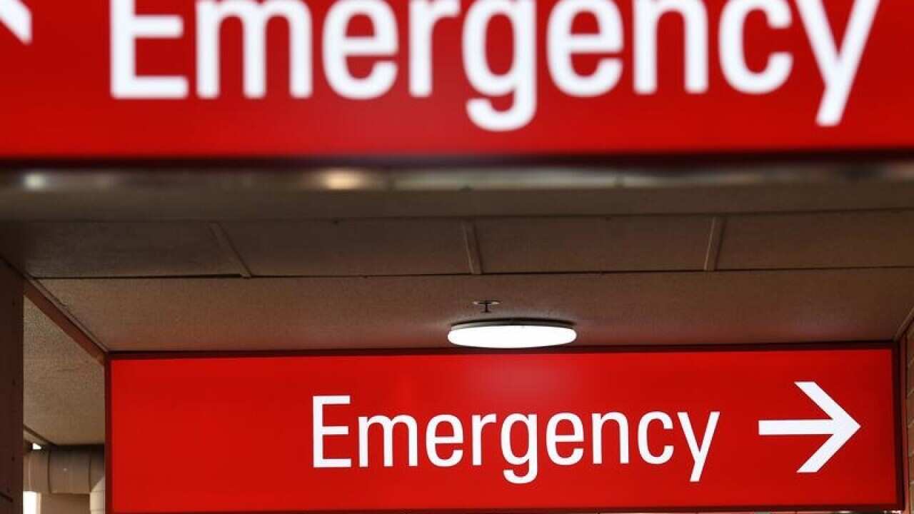 Hospital emergency sign.
