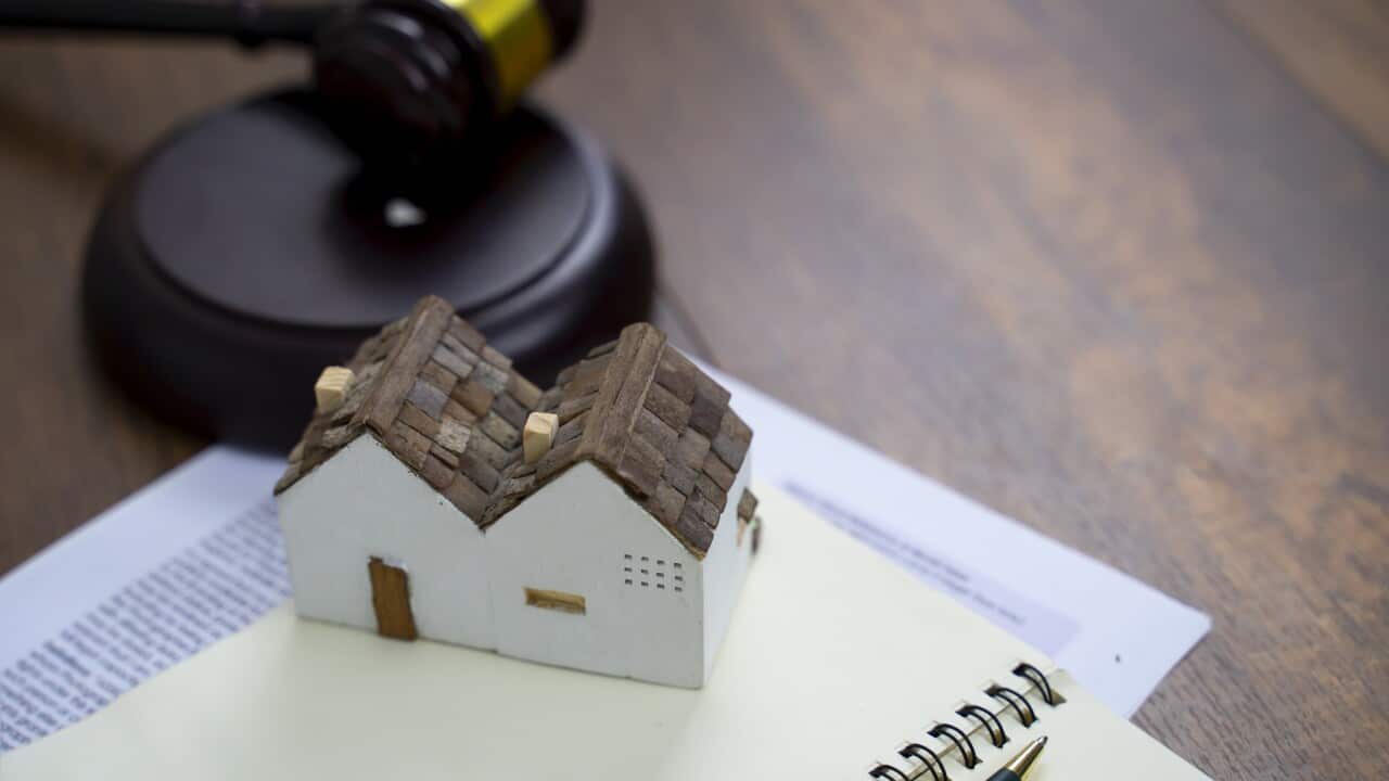 Gavel With Small House Model