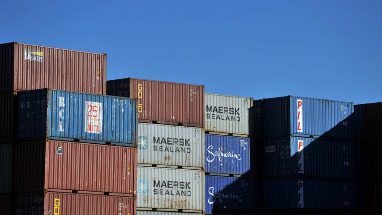 Shipping containers can be seen at the Port Botany facility in Sydney