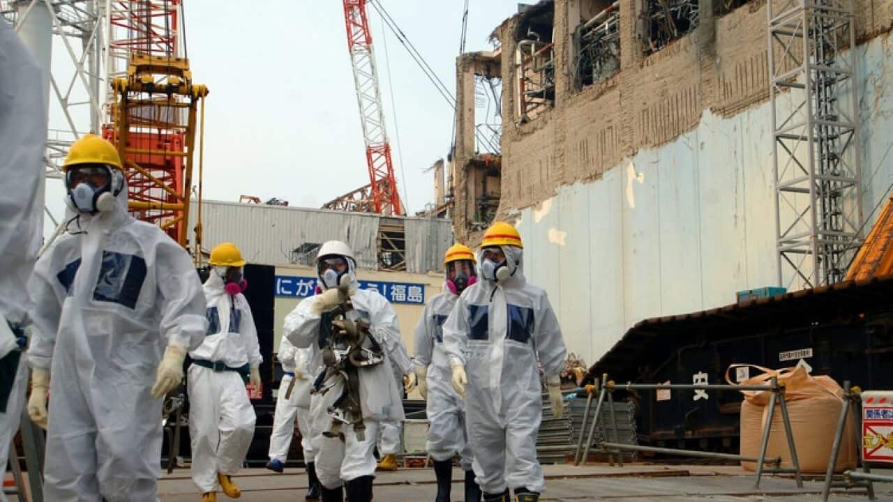 International Atomic Energy Agency experts review plans for decommissioning the Fukushima Daiichi nuclear power plant, April 17, 2013.
