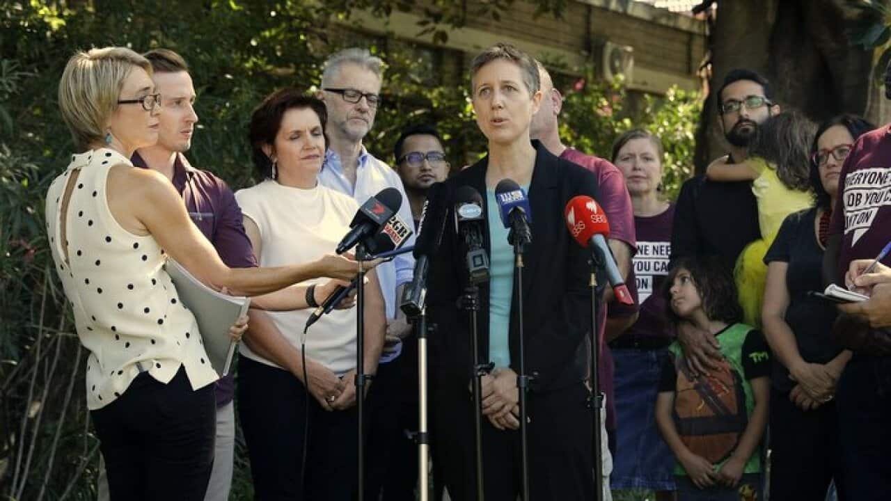 ACTU boss Sally McManus at the launch of ad campaign in Sydney