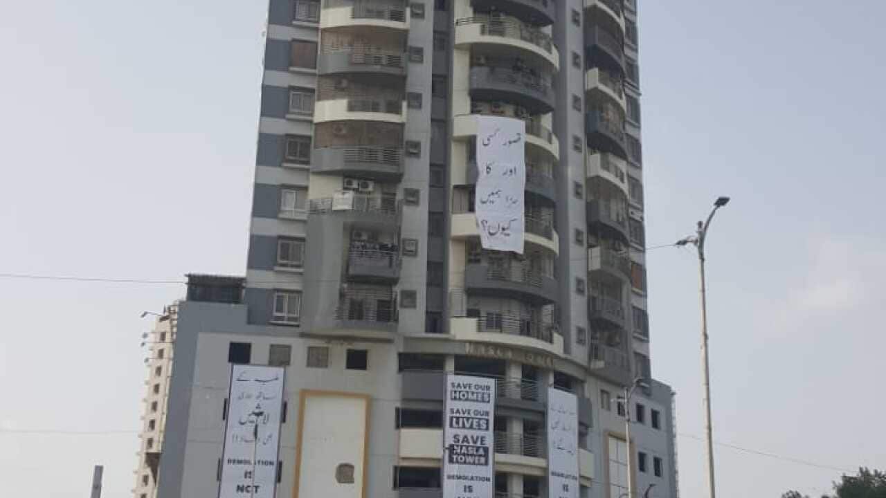 Nasla tower in Karachi was ordered to be demolished
