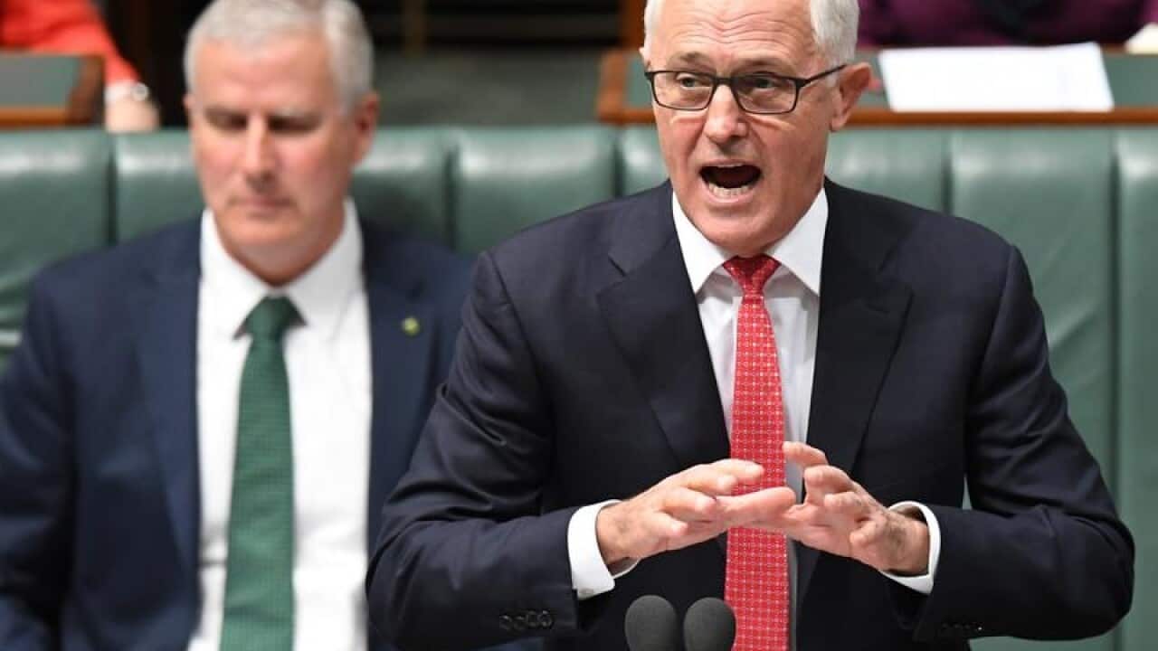 Prime Minister Malcolm Turnbull during Question Time