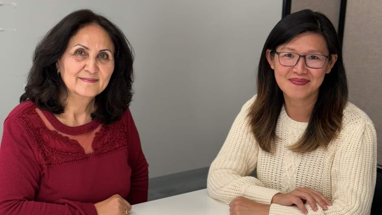 Sisterworks CEO Ifrin Fittock and program participant Fatemeh Zahra Hazrati (Supplied).jpeg