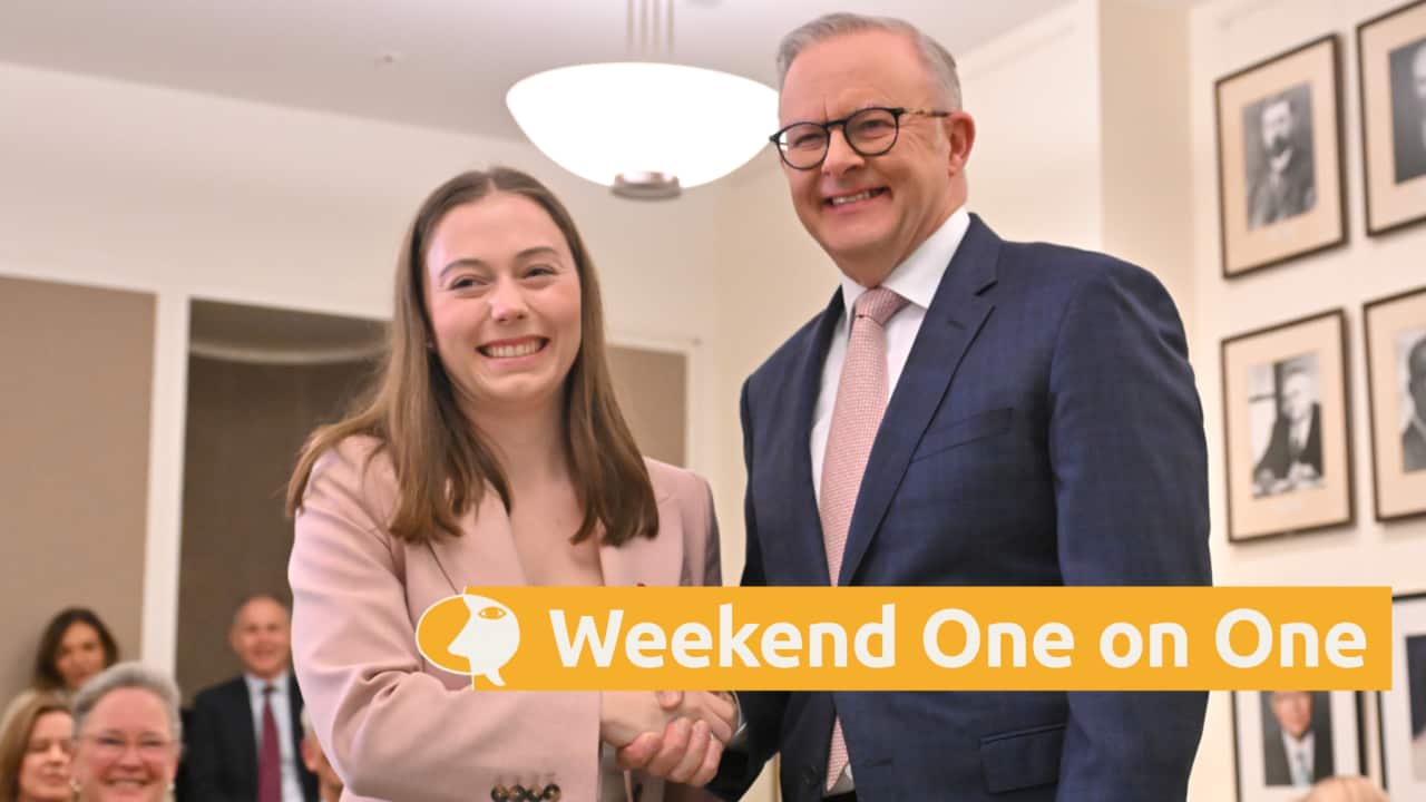 Labor Senator Charlotte Walker and Prime Minister Anthony Albanese (AAP).png