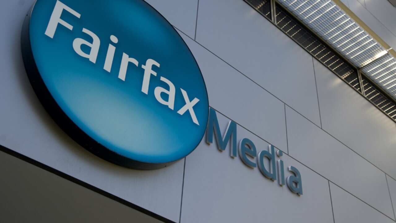 Fairfax Media logo outside the company's headquarters, Sydney