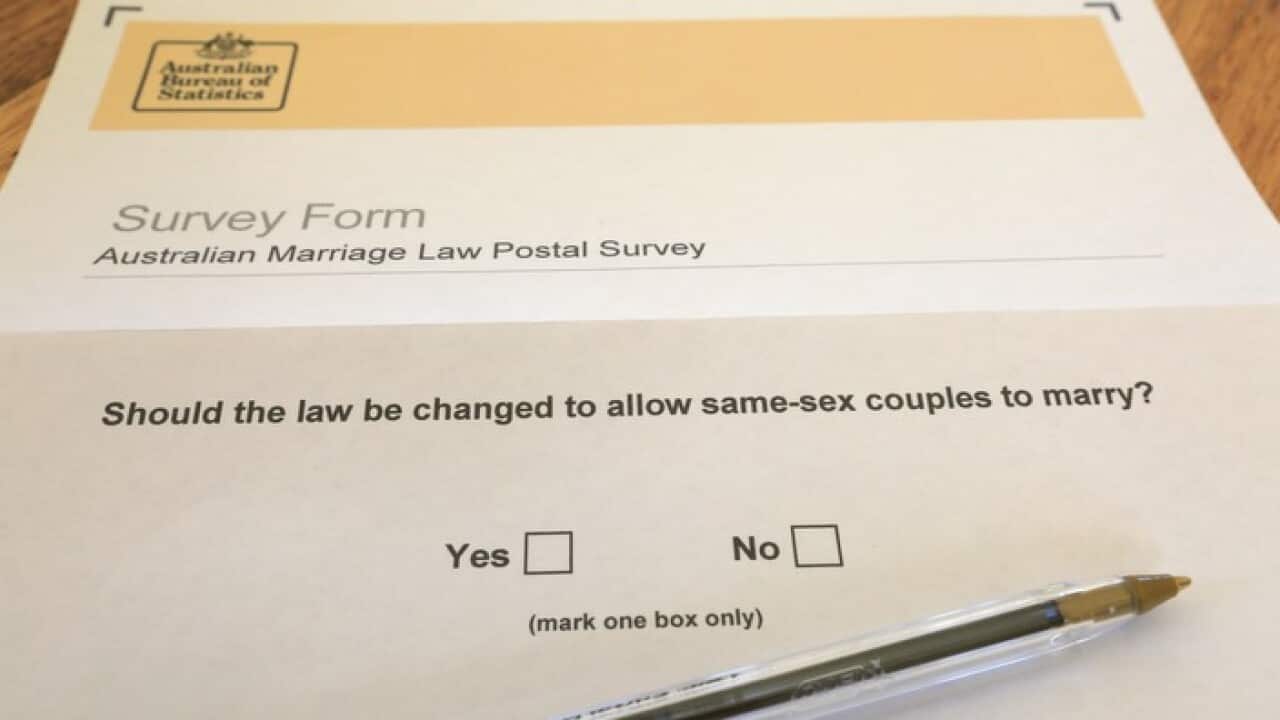 Australian Bureau of Statistics Marriage Law Postal Survey form.