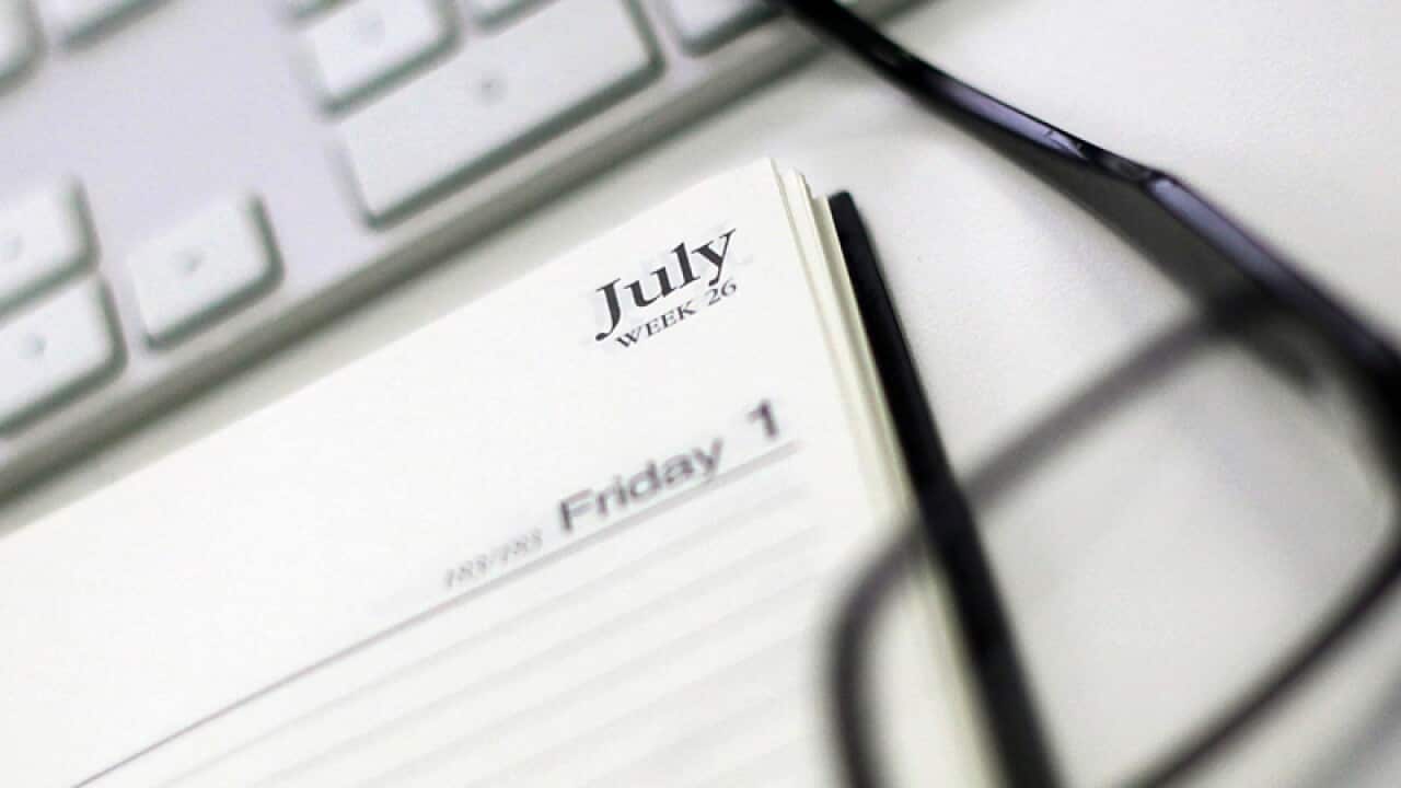 A 2015-2016 financial year diary.