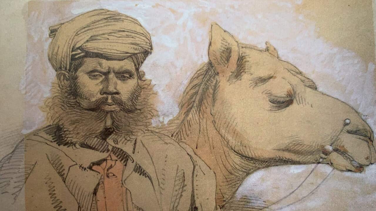 Portrait of a cameleer of the Burke and Wills expedition by William Strutt, 1860 (State Library of NSW).jpg