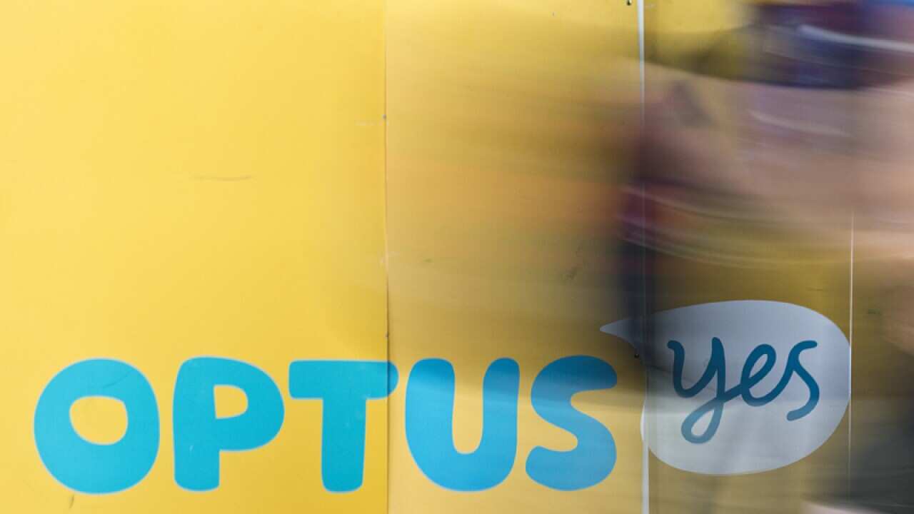 Optus signage.