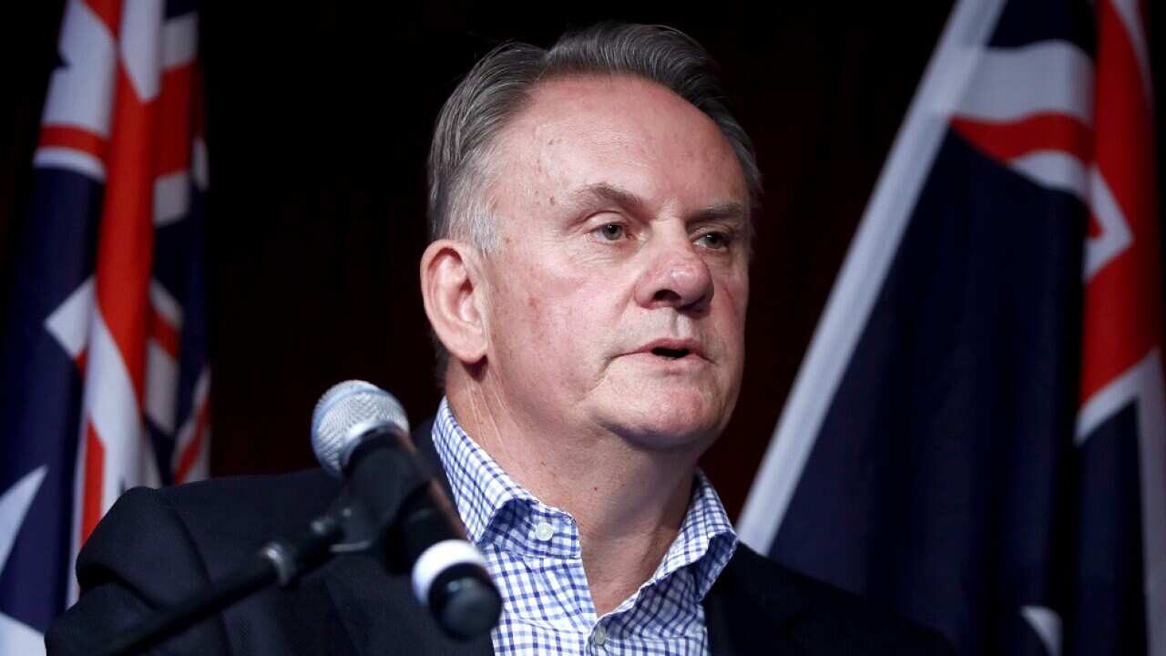 Former politician Mark Latham speaks to the media during a press conference on the Save Australia Day Campaign Launch in Sydney, Wednesday, January 10, 2018.