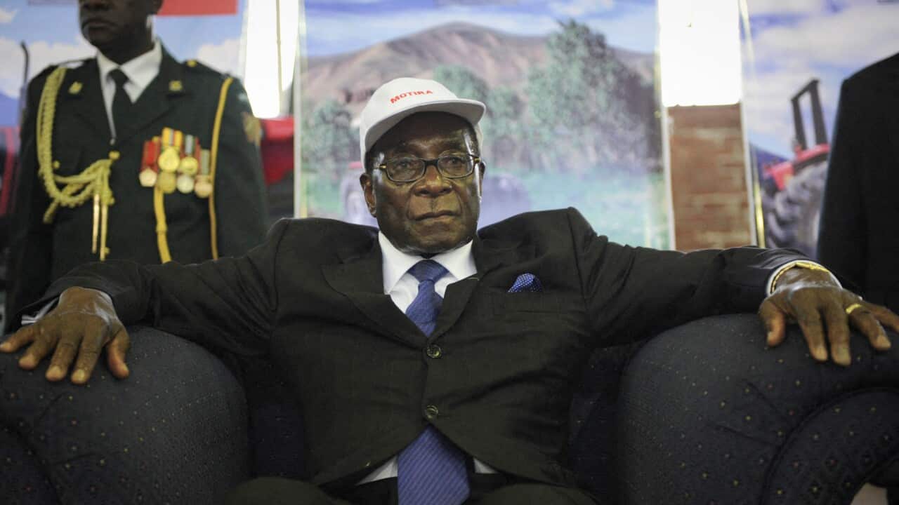 File picture taken on shows Zimbabwe president Robert Mugabe in Harare on April 2010.