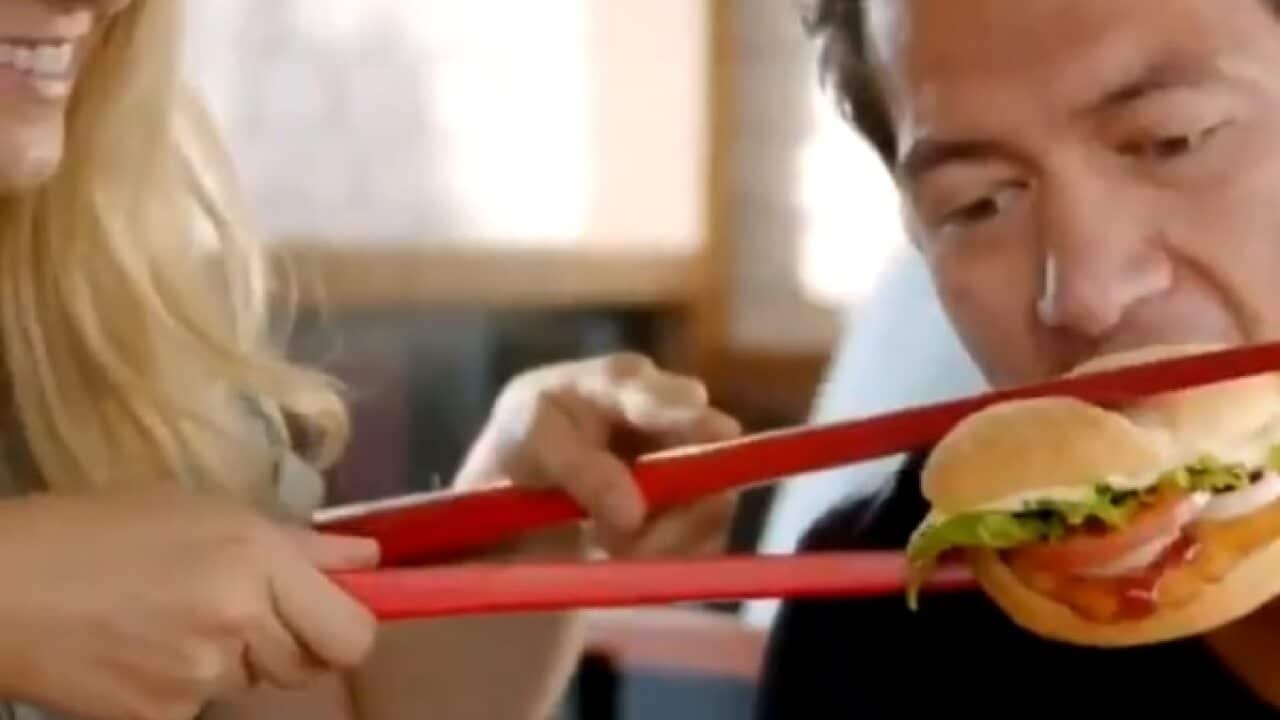 A still from the ad.