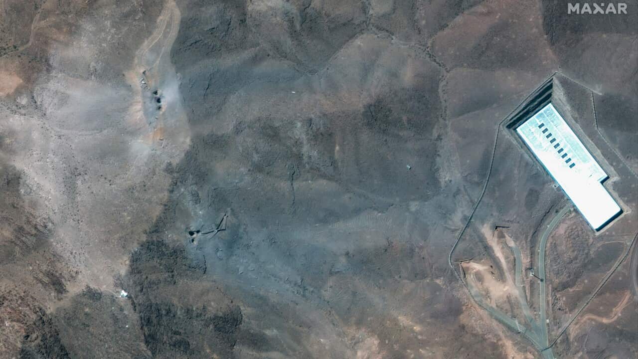 Satellite image of Iran's Fordo uranium enrichment facility