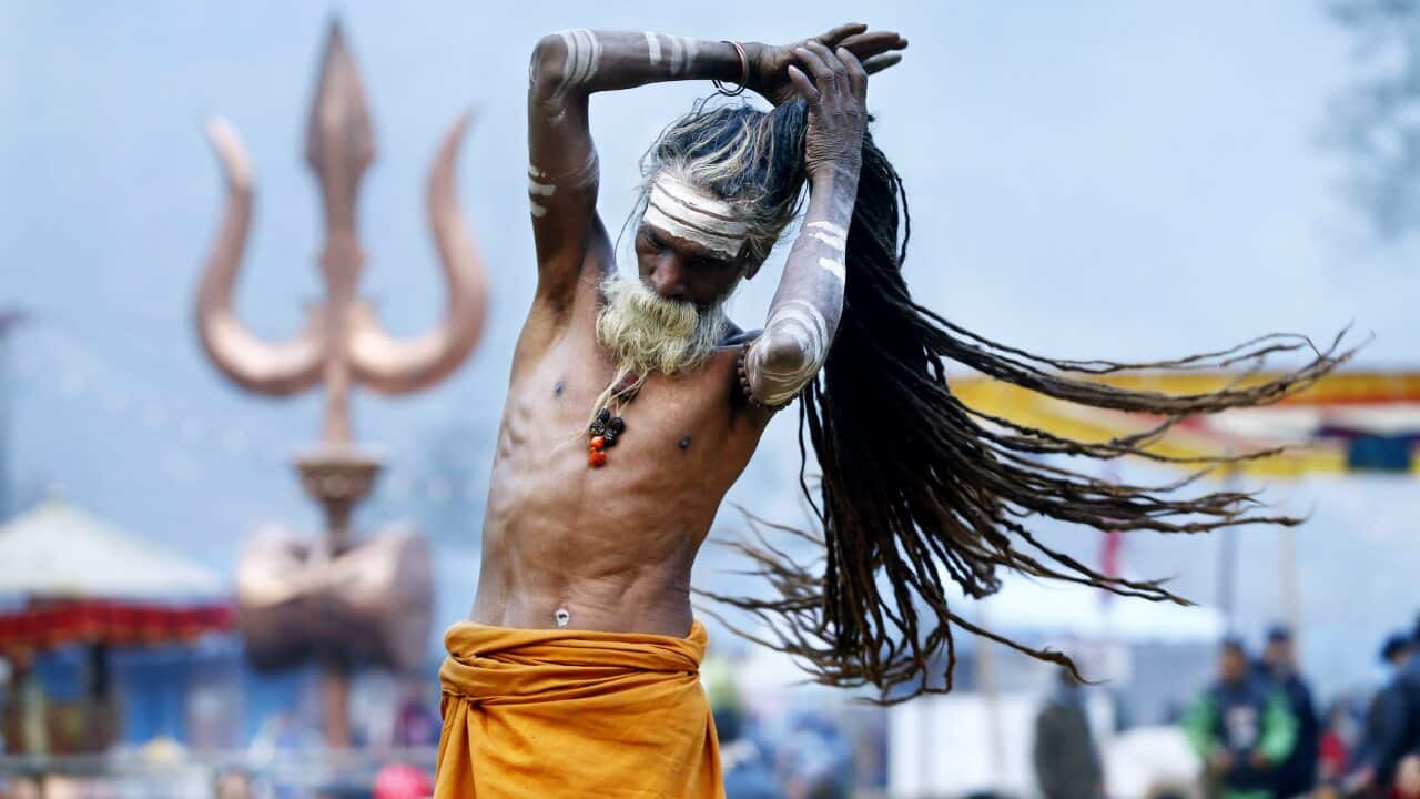 Sadhus celebrates smoking marijuana which they also sells to local youths. EPA/NARENDRA SHRESTHA