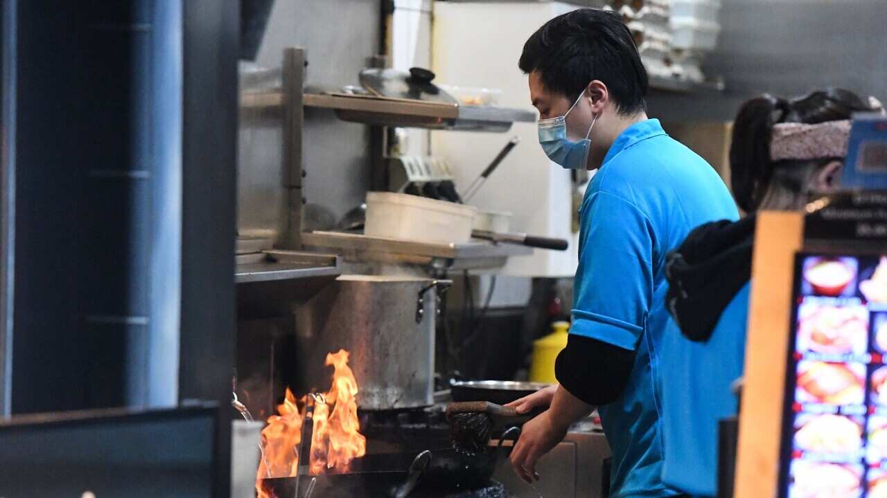 Cook working at restaurant