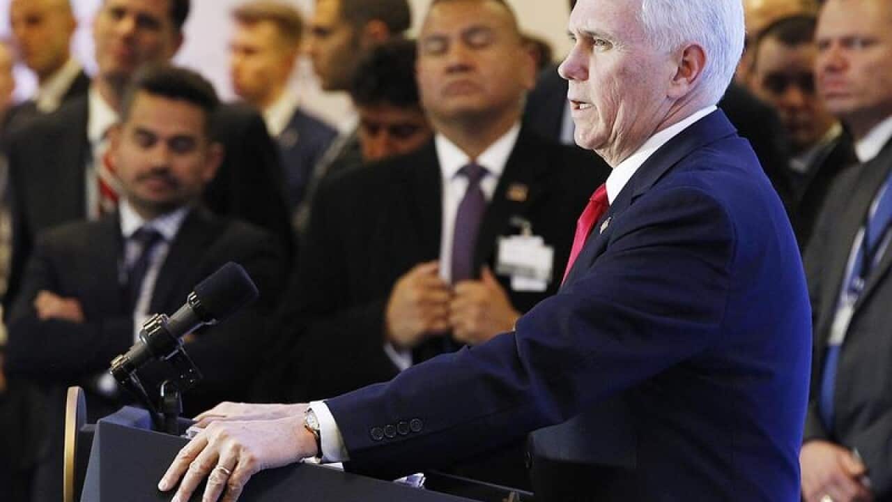 Vice President Mike Pence speaks at the conference