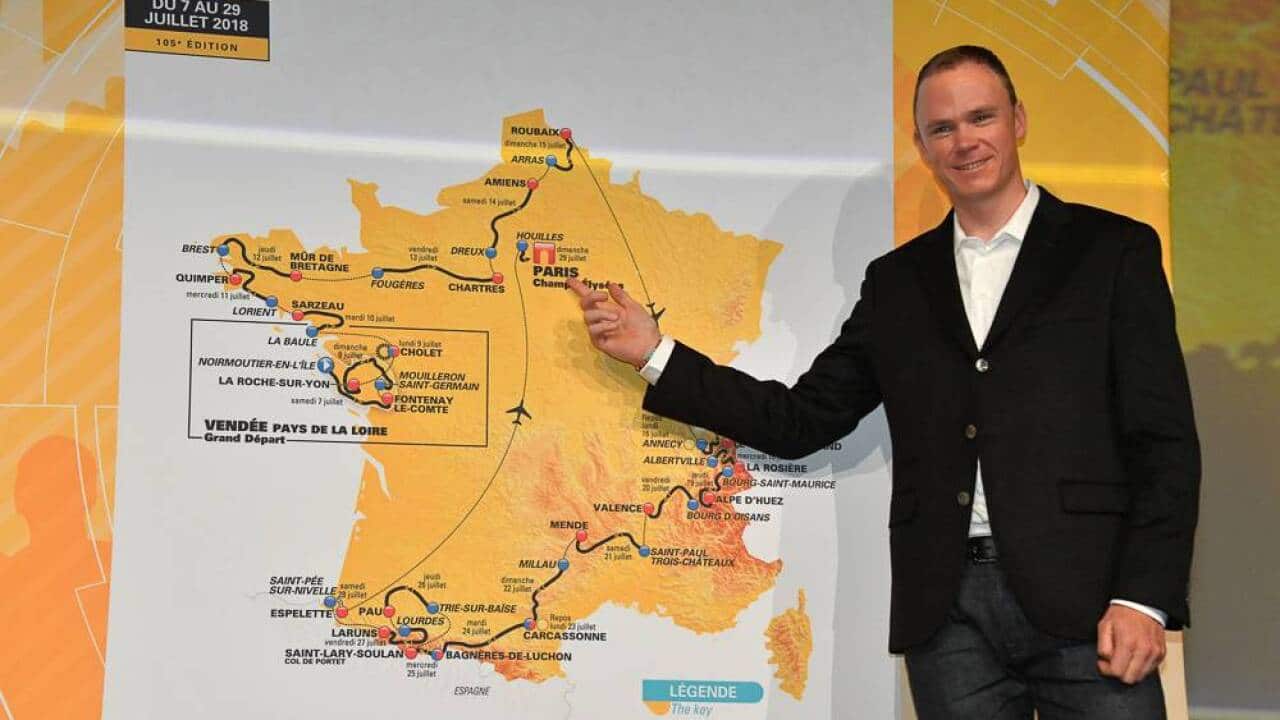 Chris Froome at the presentation of the 2018 Tour de France