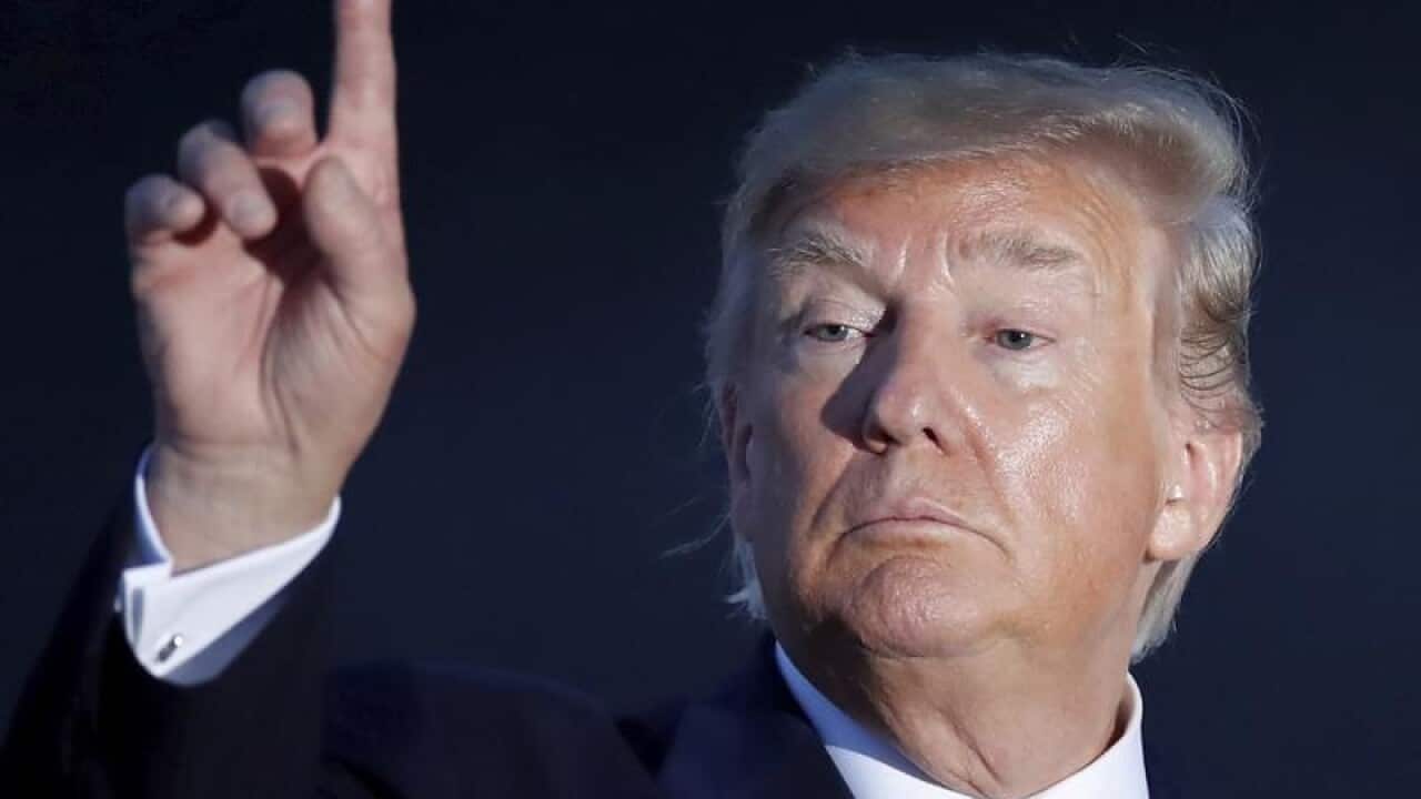 US President Donald Trump at the G7 meeting.