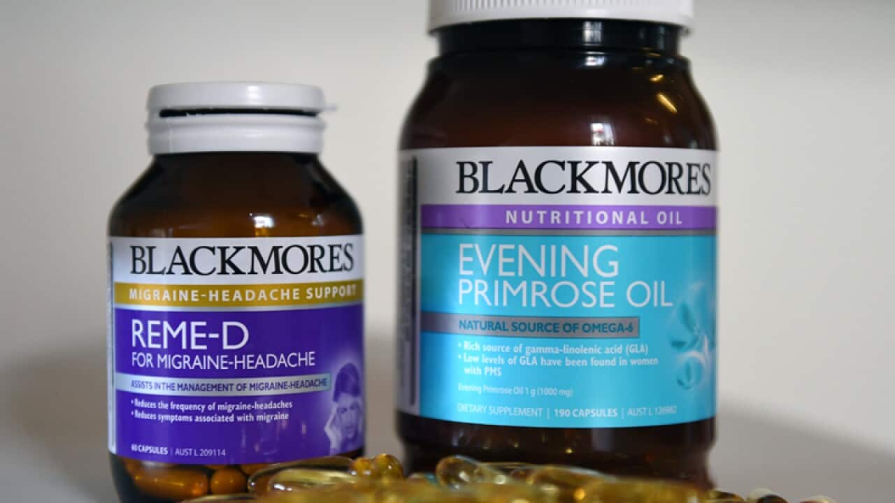 A stock image of Blackmores natural remedy products