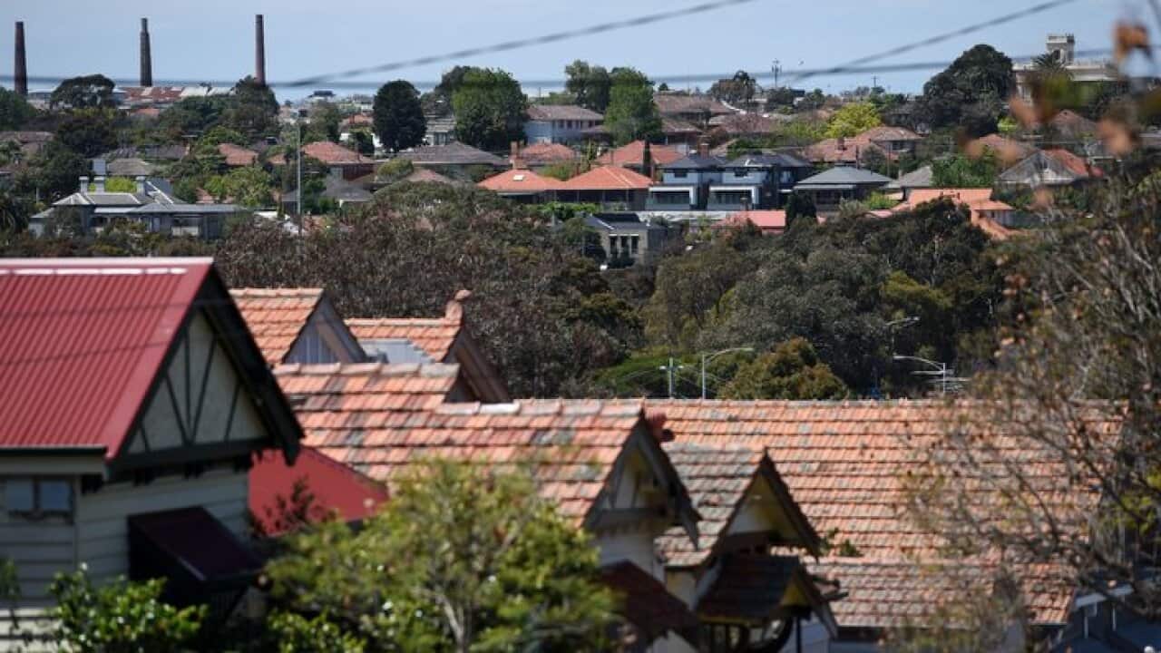 Houses in Melbourne, Tuesday. Nov. 8, 2016. (AAP Image/Tracey Nearmy) NO ARCHIVING, EDITORIAL USE ONLY