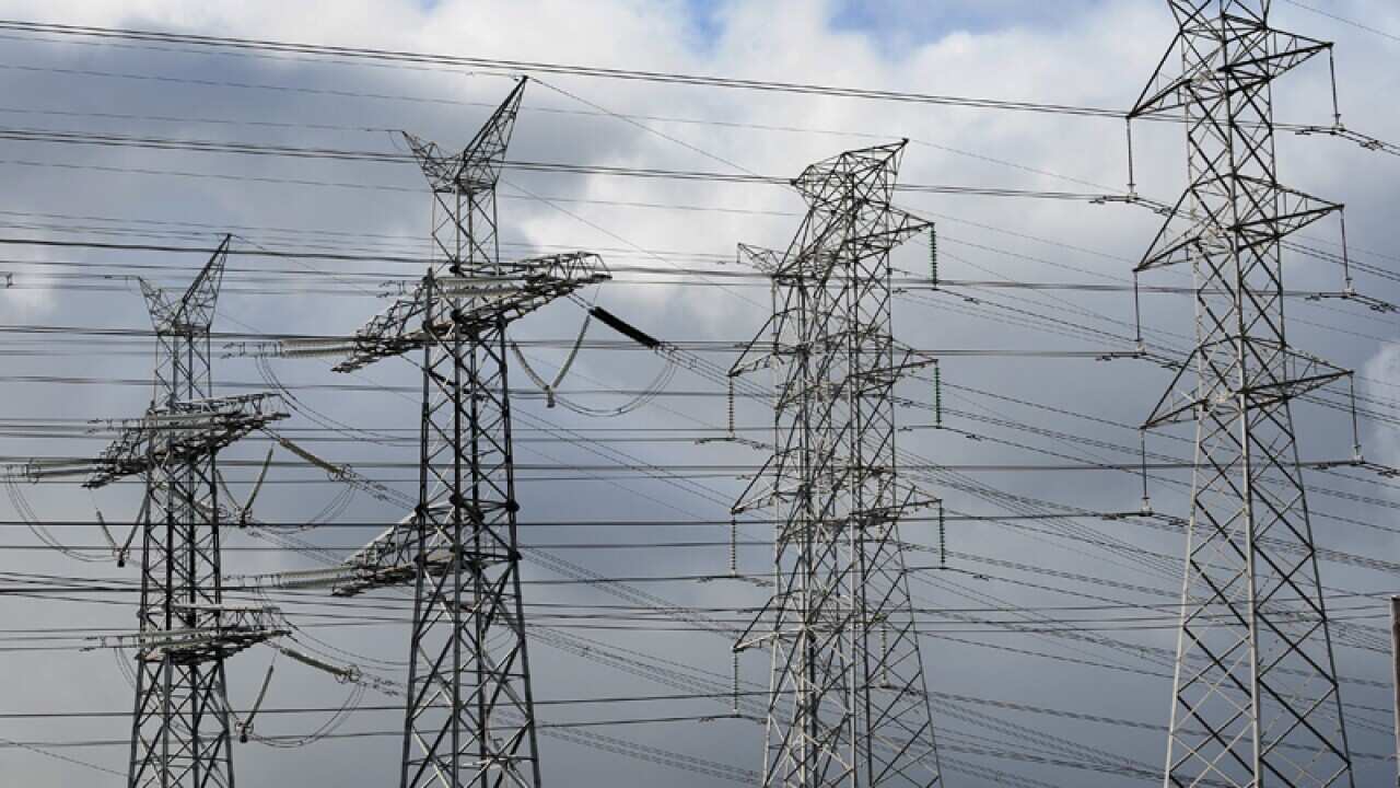 Generic photos of high voltage power lines in Melbourne, Saturday, Aug. 11, 2012. (AAP Image/Joe Castro) NO ARCHIVING, EDITORIAL USE ONLY