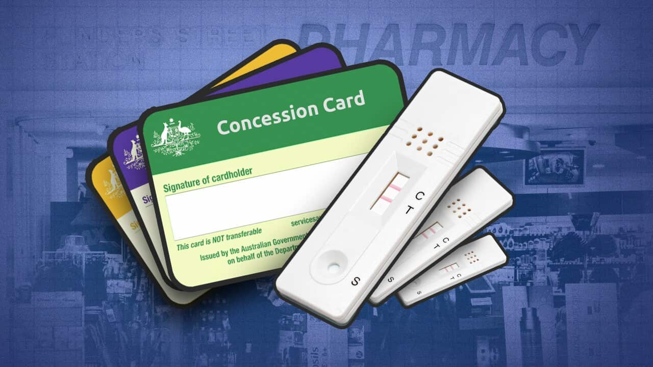 Concession card holders can collect up to 10 free RATs from pharmacies over a three-month period. 