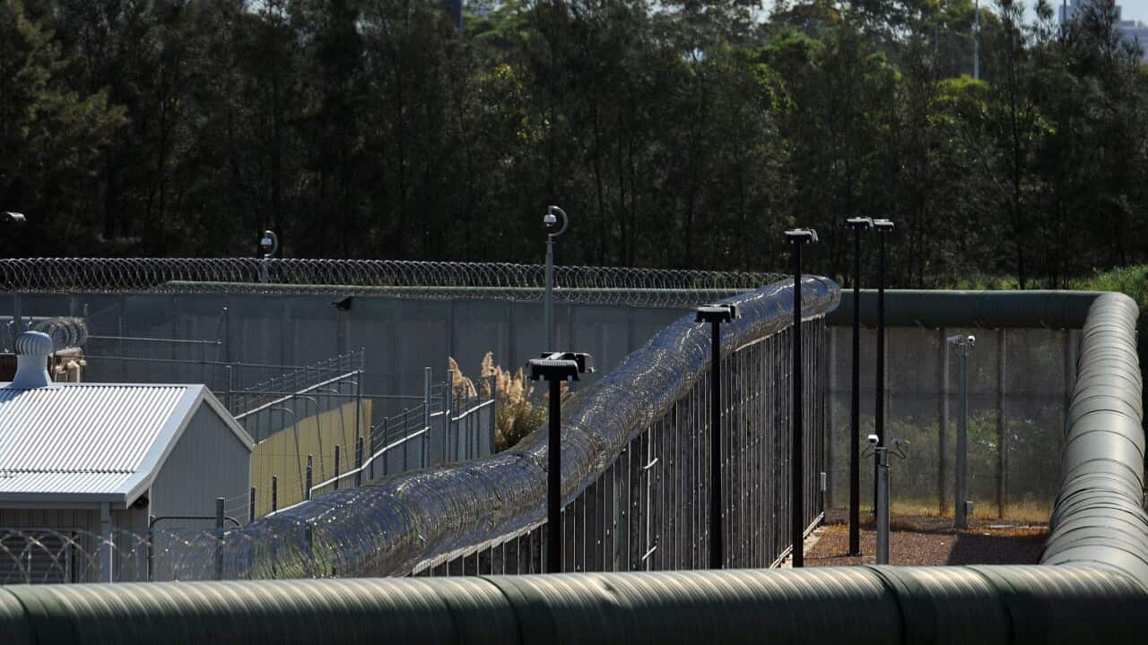 The perimeter fence at Silverwater jail in Sydney's west, Monday, April 1, 2013.