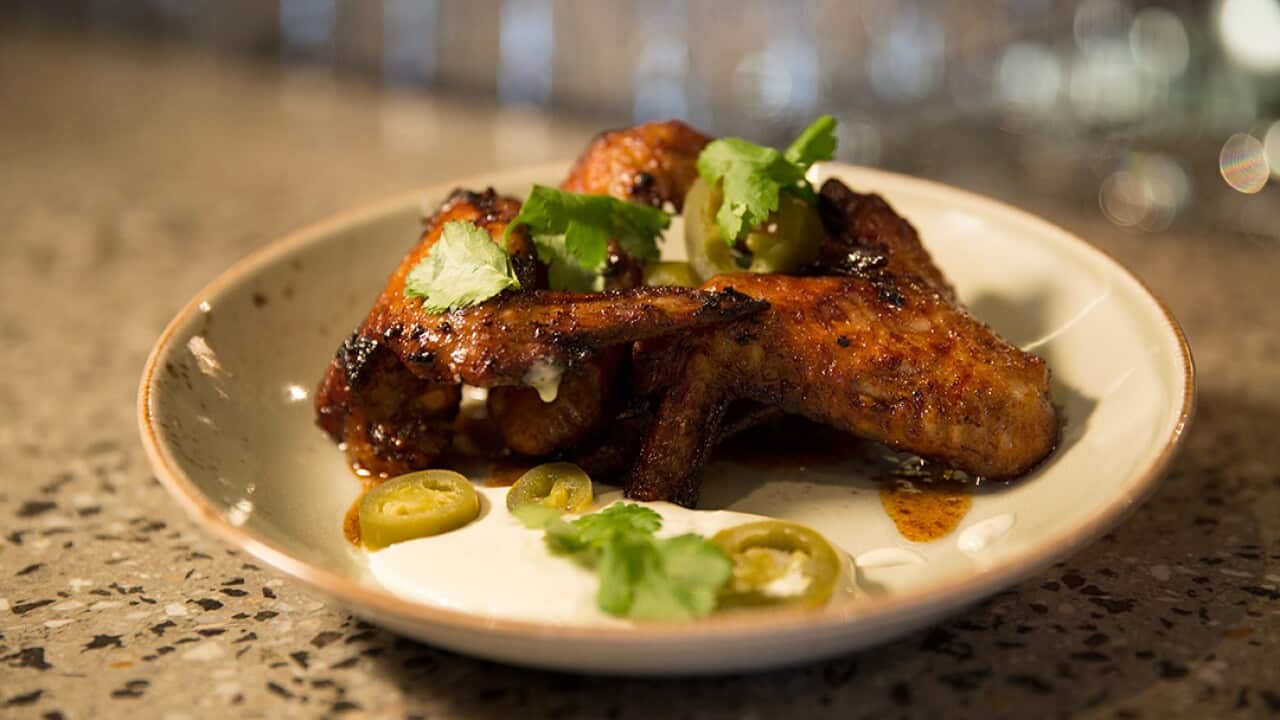 Maple wings with blue cheese sauce-image