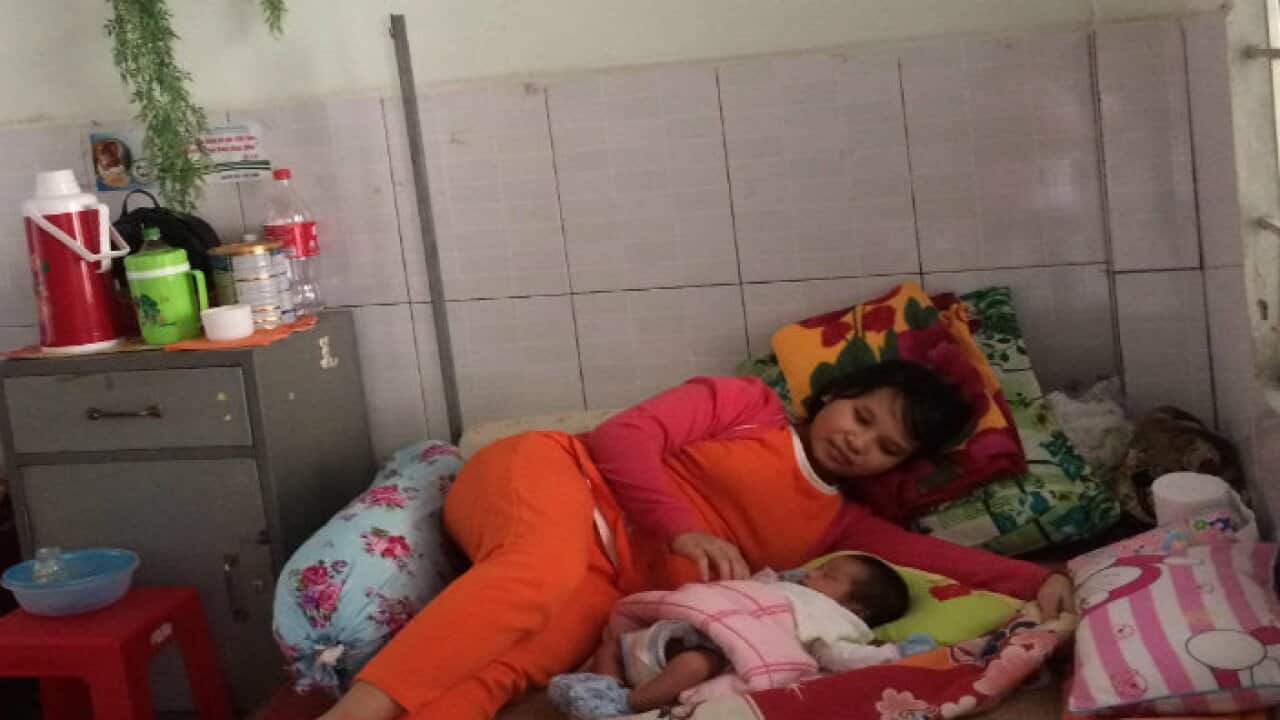 Sản phụ tại nhà lánh tạm Mai Tiến và bé sơ sinh