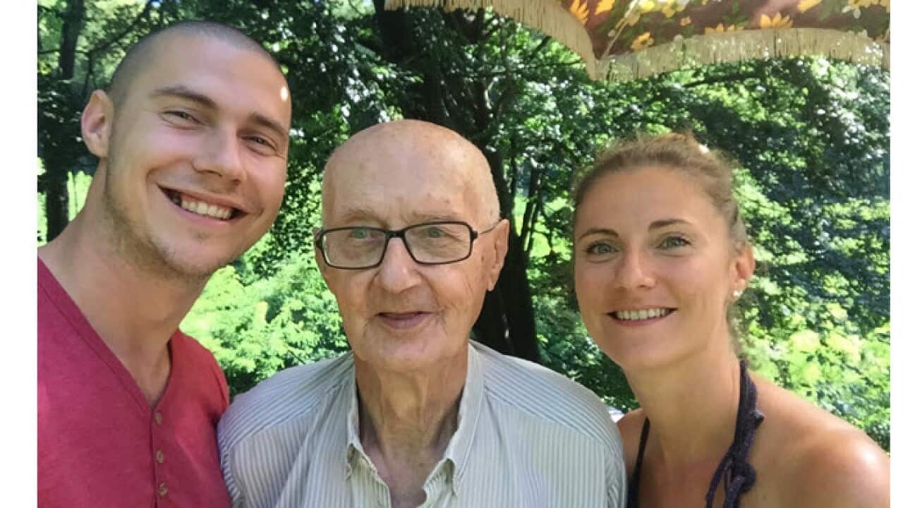 Eduard Grecner and his children